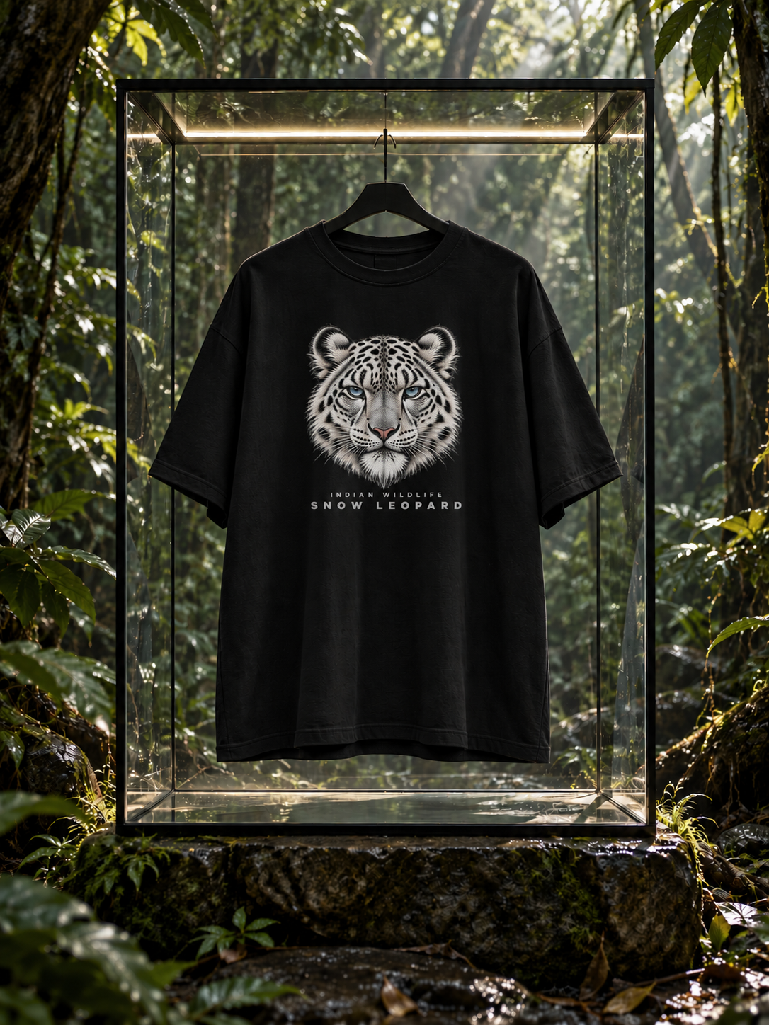 Indian Snow Leopard Oversized Unisex T-Shirt
