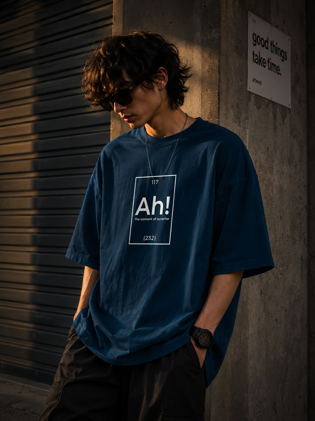 Ah! The element of surprise Oversized Unisex T-Shirt