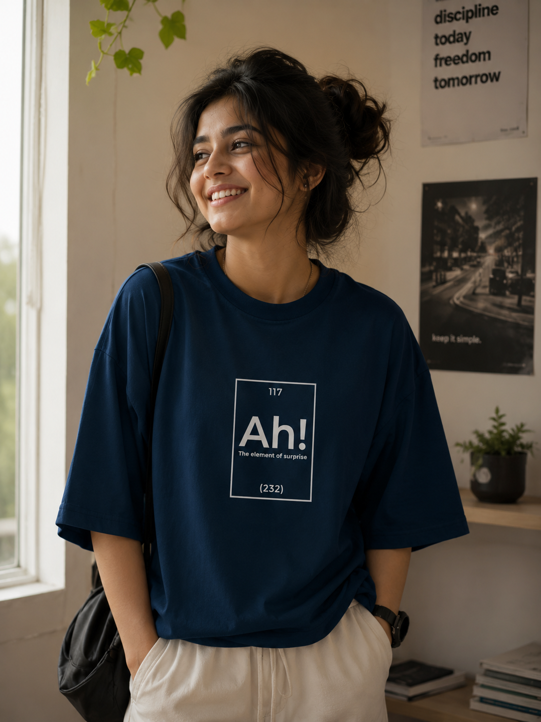 Ah! The element of surprise Oversized Unisex T-Shirt
