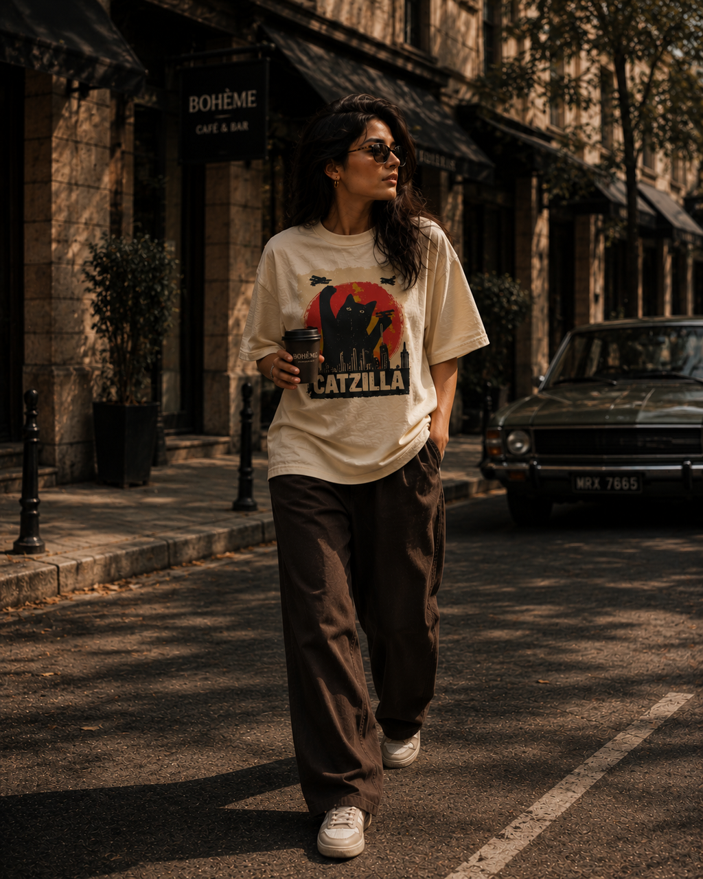 Catzilla Oversized Unisex T-Shirt
