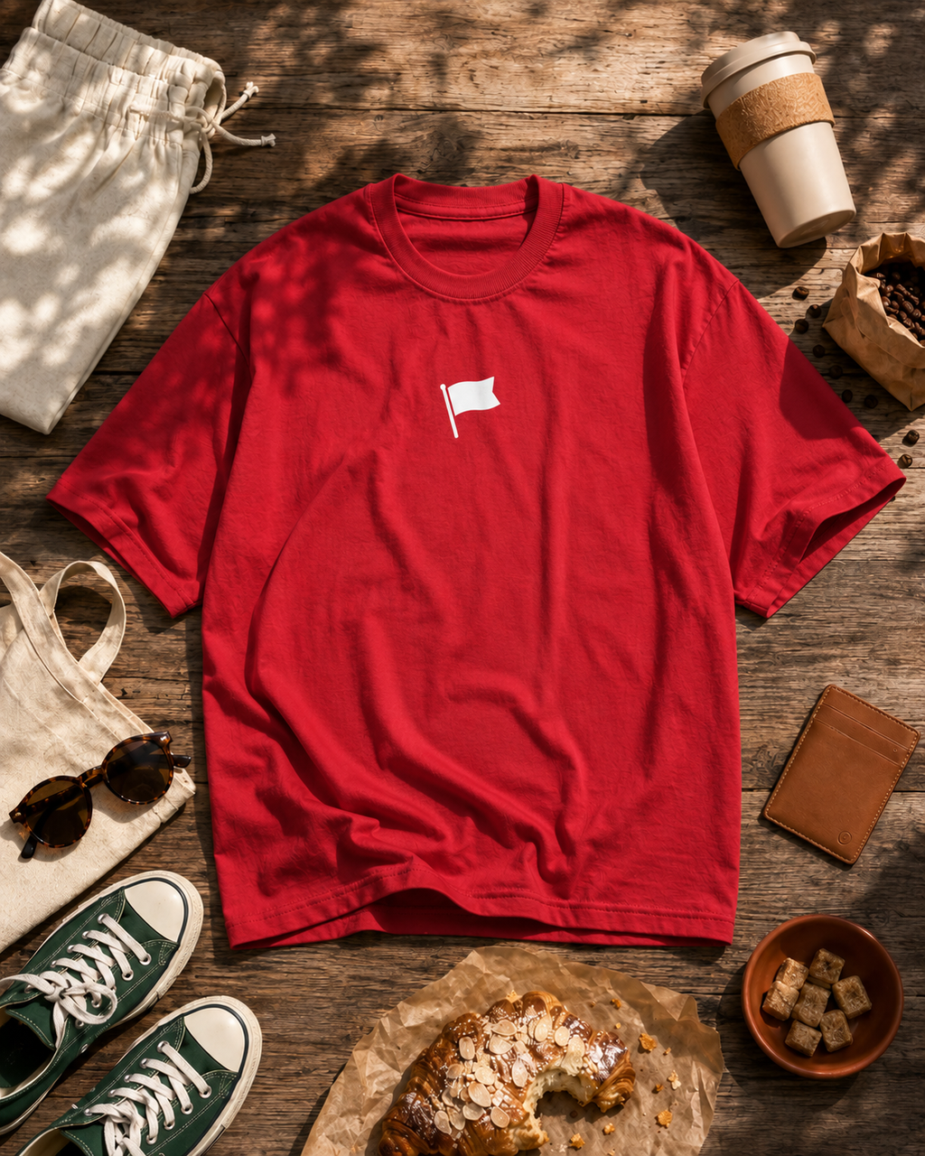 Walking Red Flag Premium Oversized Unisex T-shirt