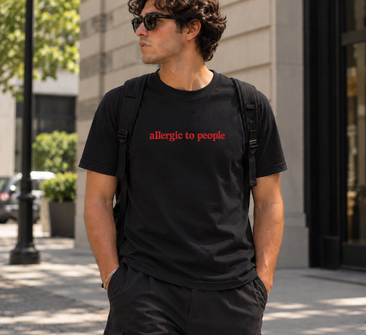 Allergic To People Half Sleeve Regular T-Shirt