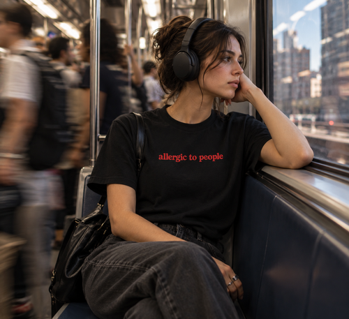 Allergic To People Half Sleeve Regular T-Shirt
