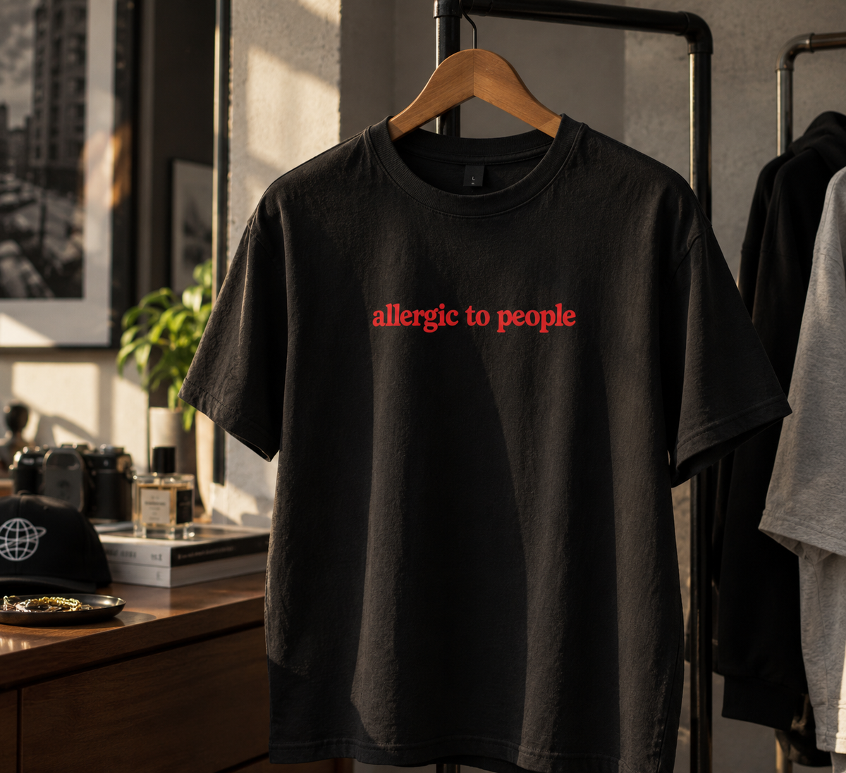 Allergic To People Half Sleeve Regular T-Shirt