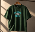 Creative Block Unisex Oversized Dark Green T-Shirt