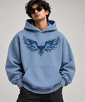 Blue Phoenix 350 GSM Oversized Hoodie - Jordy Blue