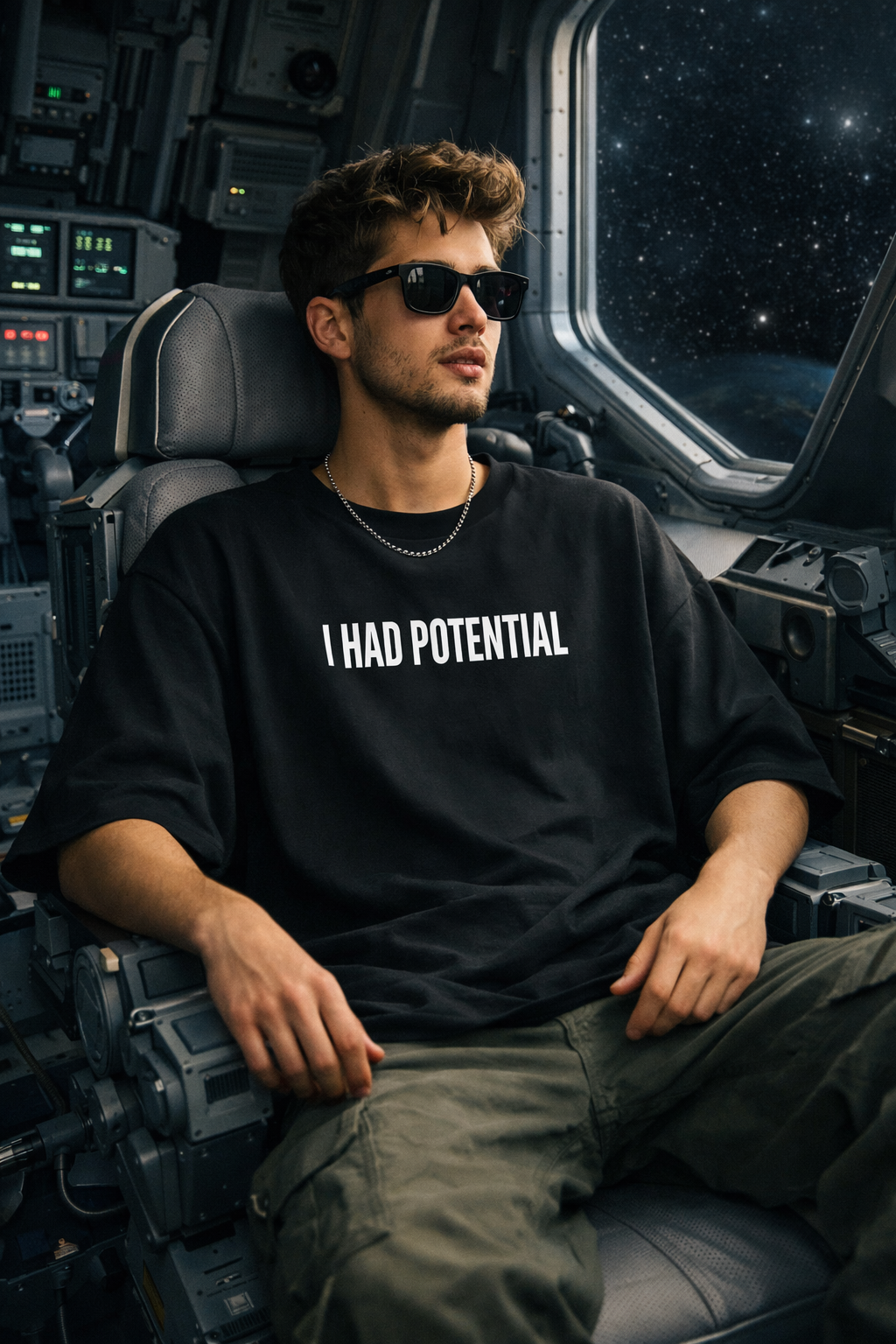I Had Potential Oversized Unisex T-Shirt