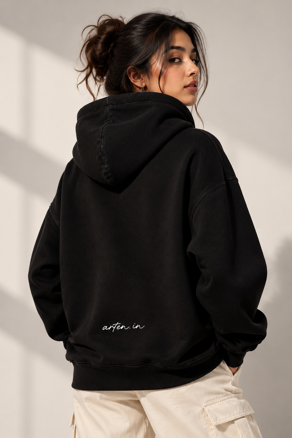 LockedIn 350 GSM Black Oversized Hoodie