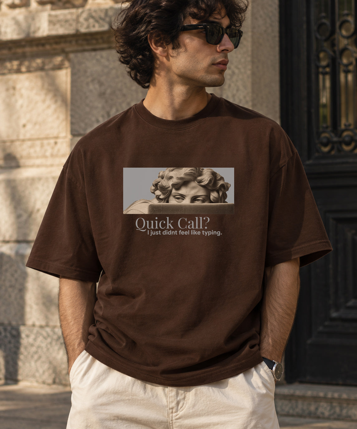 Quick Call Unisex Oversized T-Shirt
