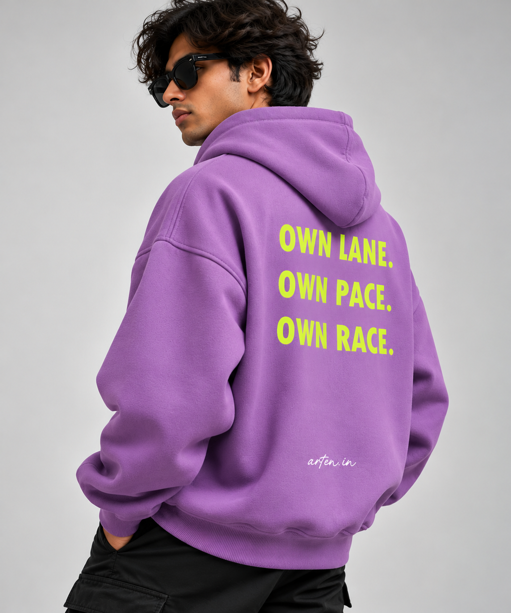 Own Race 350 GSM Oversized Hoodie - Lavender