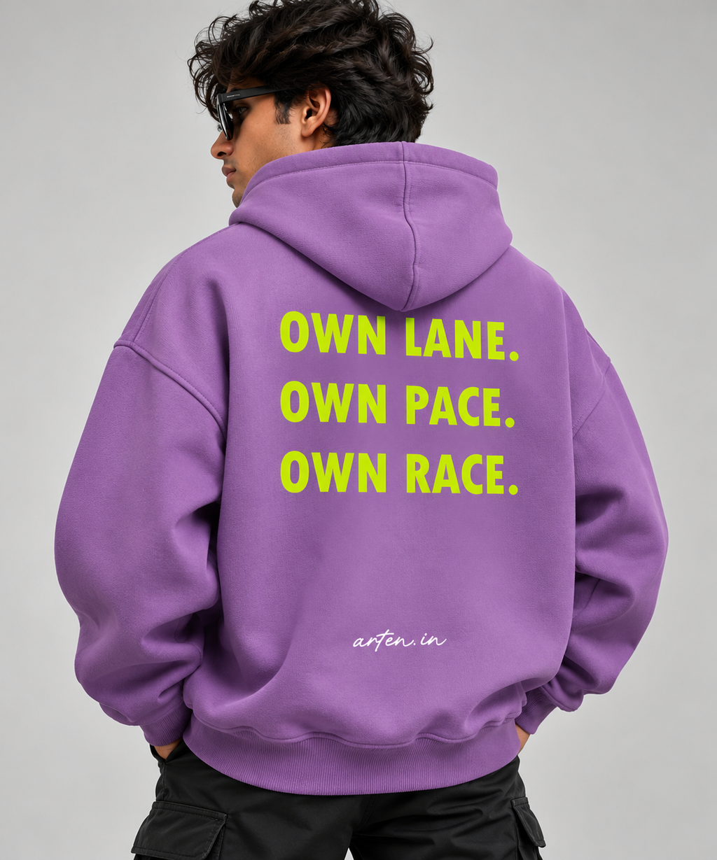 Own Race 350 GSM Oversized Hoodie - Lavender