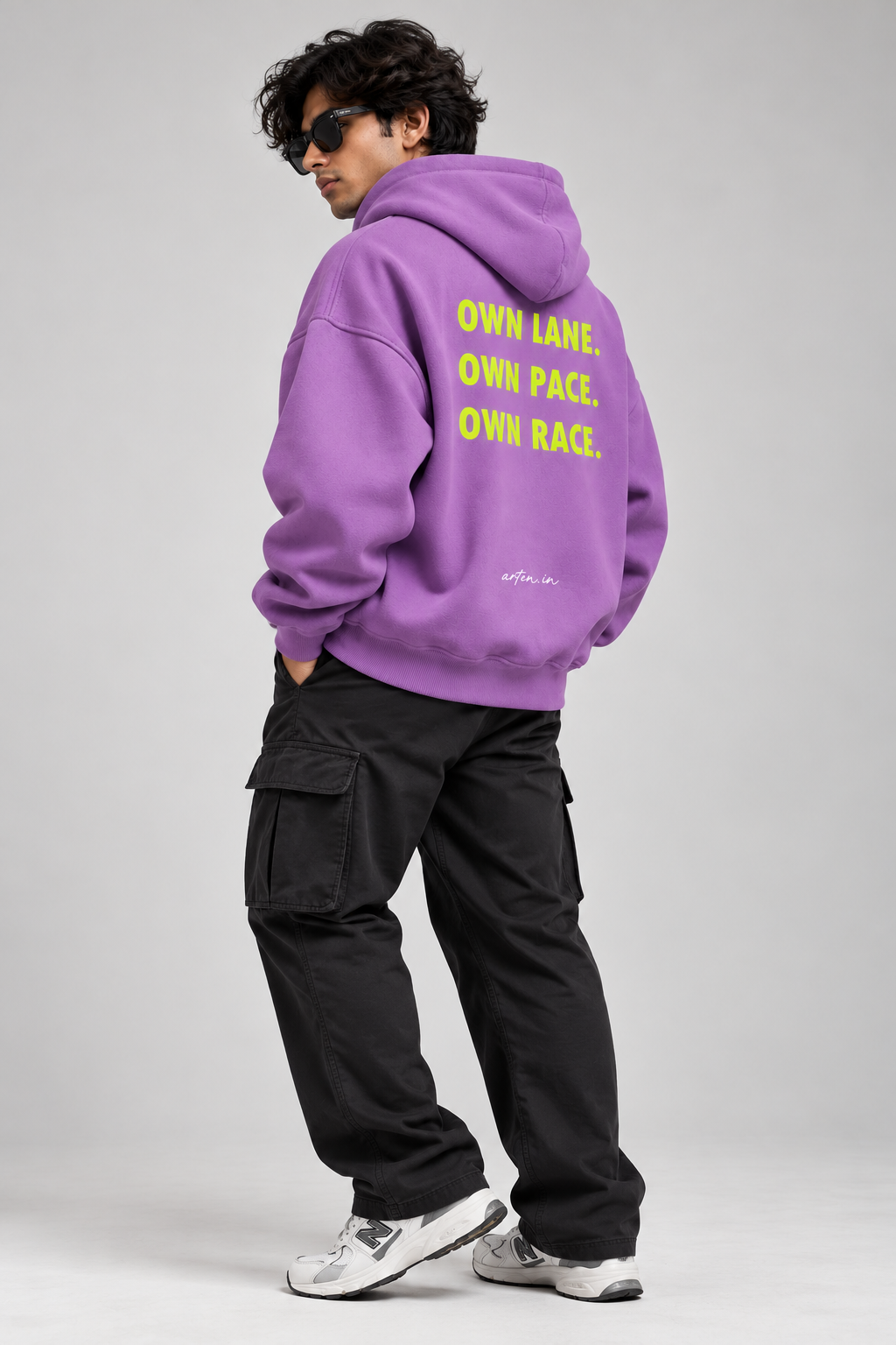 Own Race 350 GSM Oversized Hoodie - Lavender