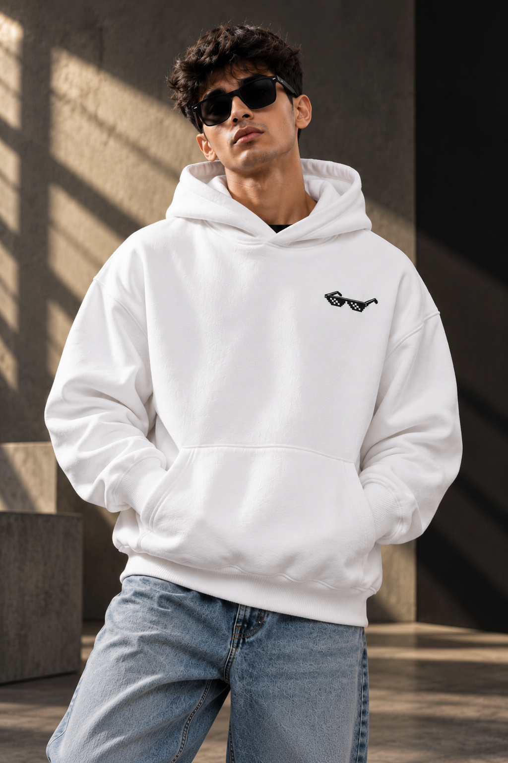 Faces 350 GSM Oversized Hoodie - White