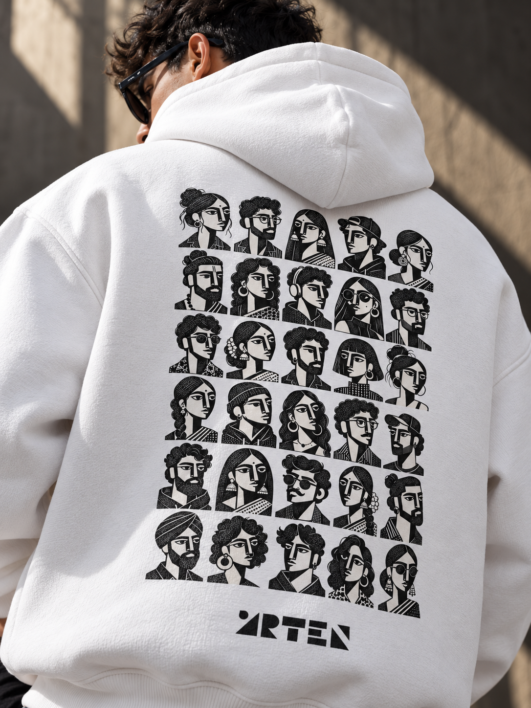 Faces 350 GSM Oversized Hoodie - White